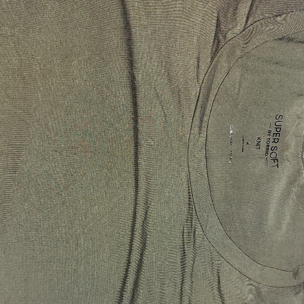 Torrid Olive Green Super Soft Knit Top